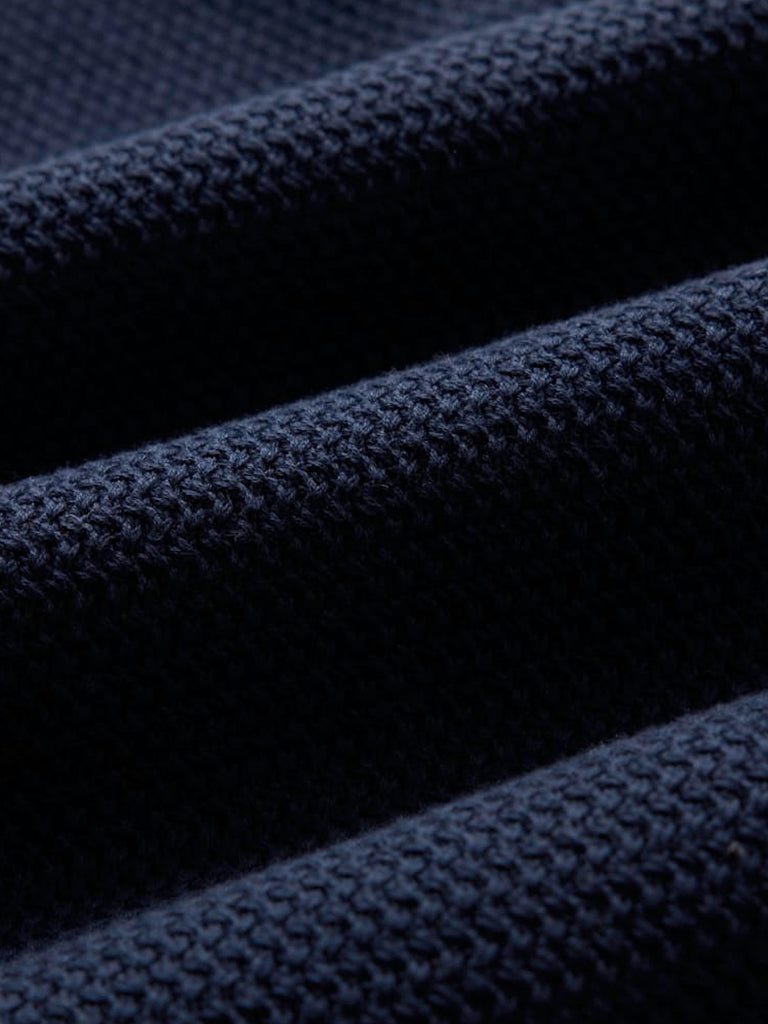 Button Down Polo- Dark Navy Crochet Taylor Stitch Shirts