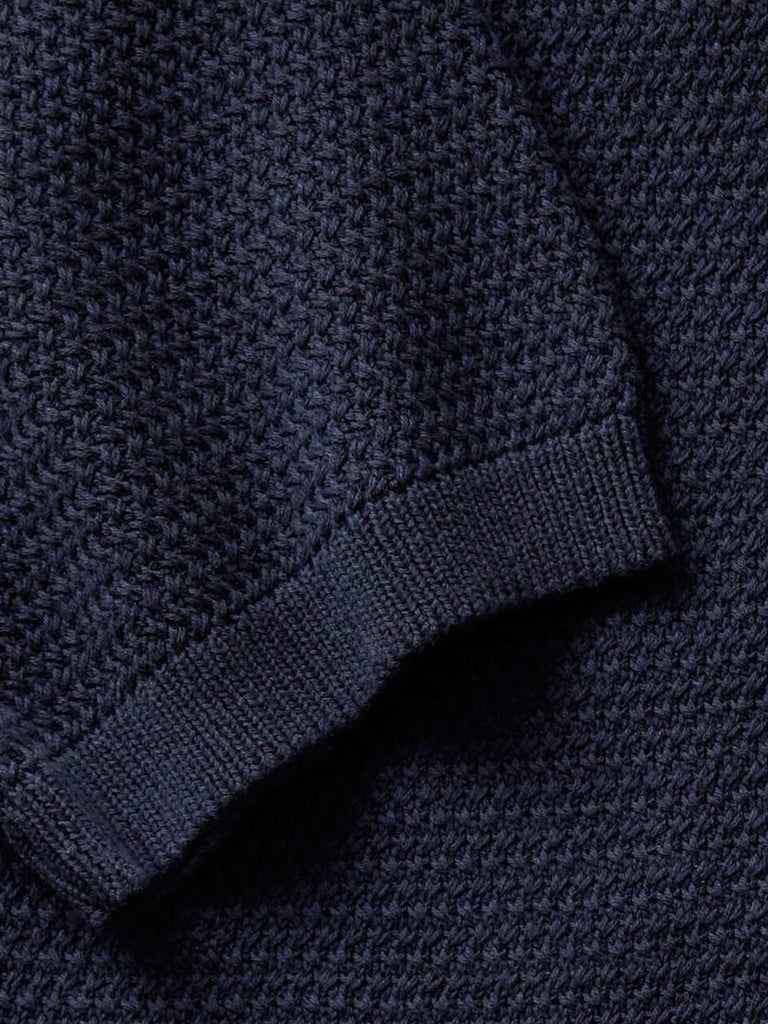 Button Down Polo- Dark Navy Crochet Taylor Stitch Shirts