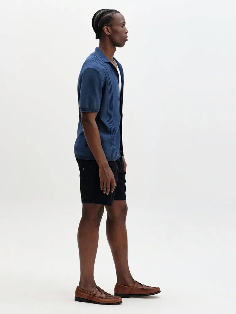 Ivy- Washed Blue Cotton Knit Wax London Shirts
