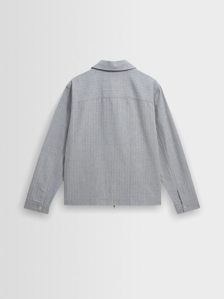 Eldon- Light Blue Herringbone Cotton Wax London Jackets