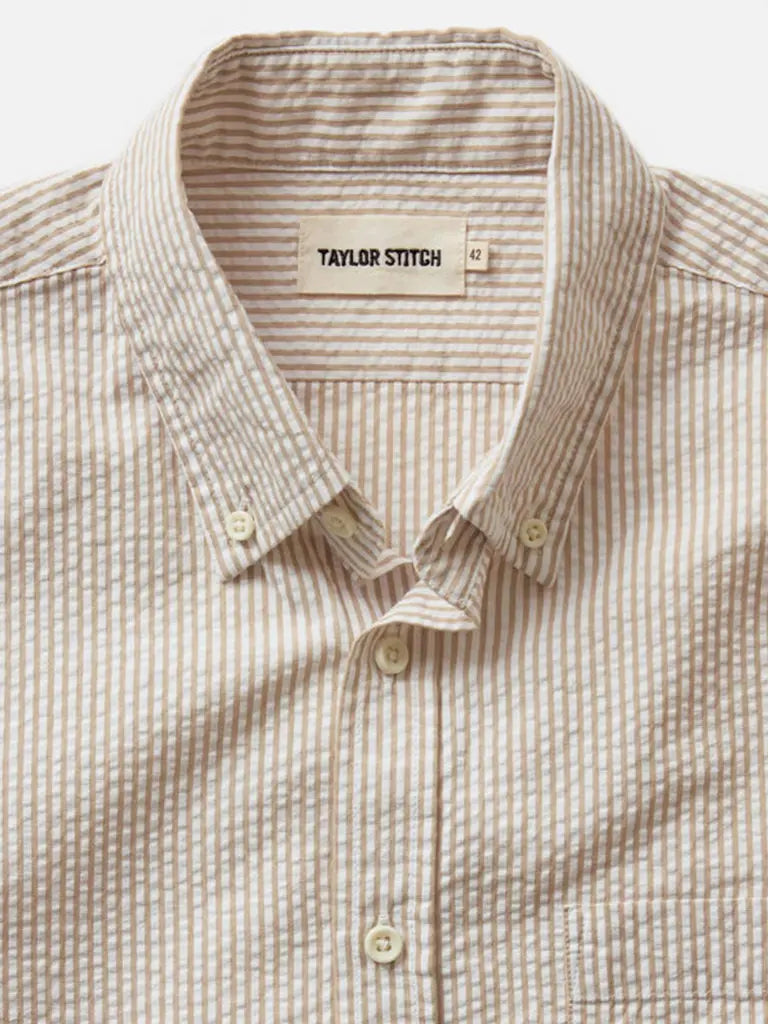 Jack Shirt- Sand Stripe Seersucker Taylor Stitch Shirts