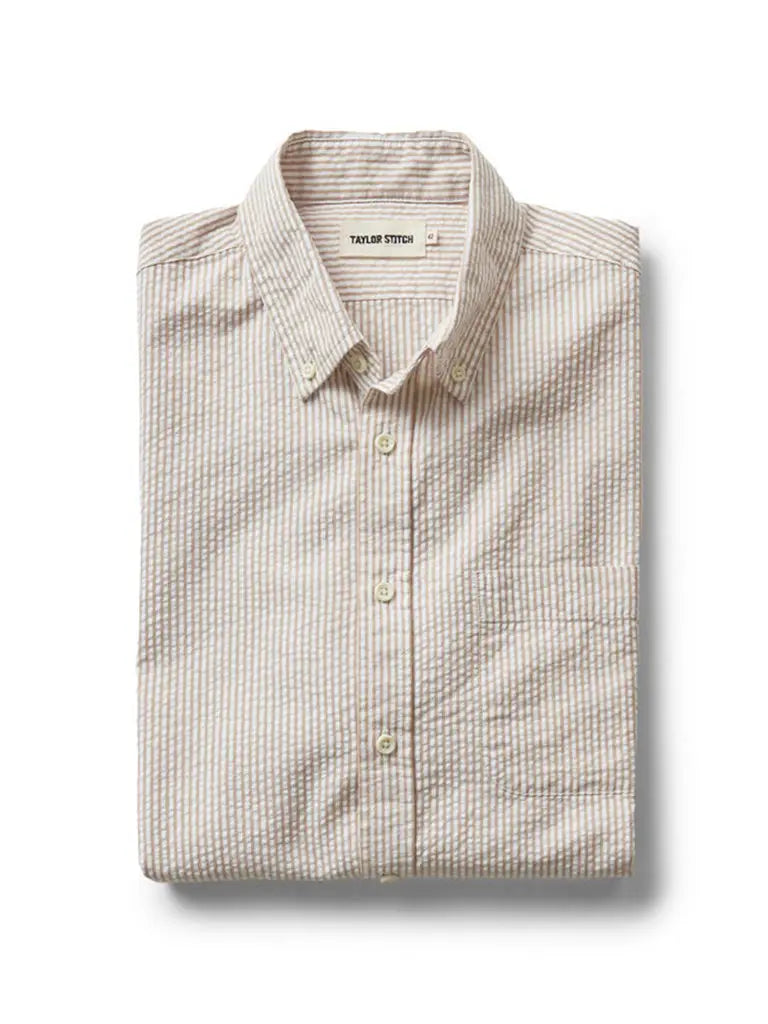Jack Shirt- Sand Stripe Seersucker Taylor Stitch Shirts