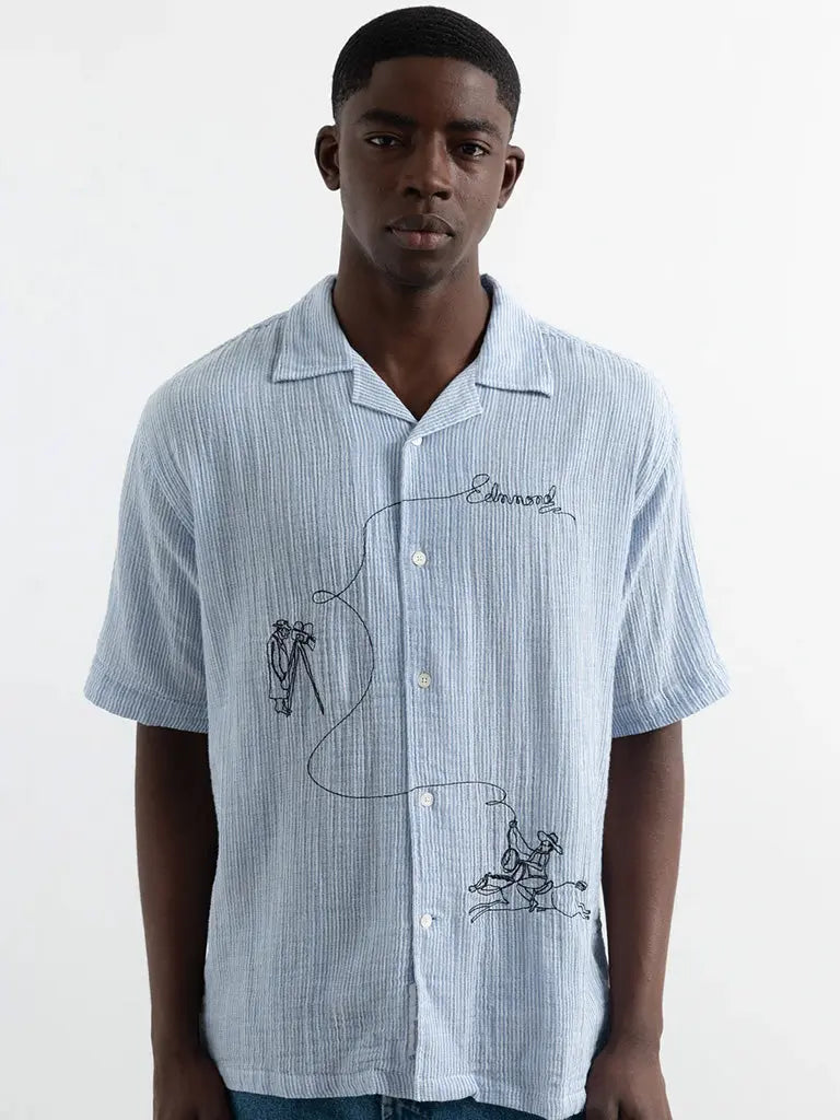 Western Shirt- Blue Edmmond Studios Shirts