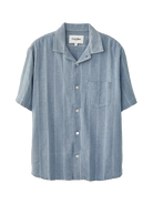 Striped Seersucker SS Shirt- Indigo Corridor