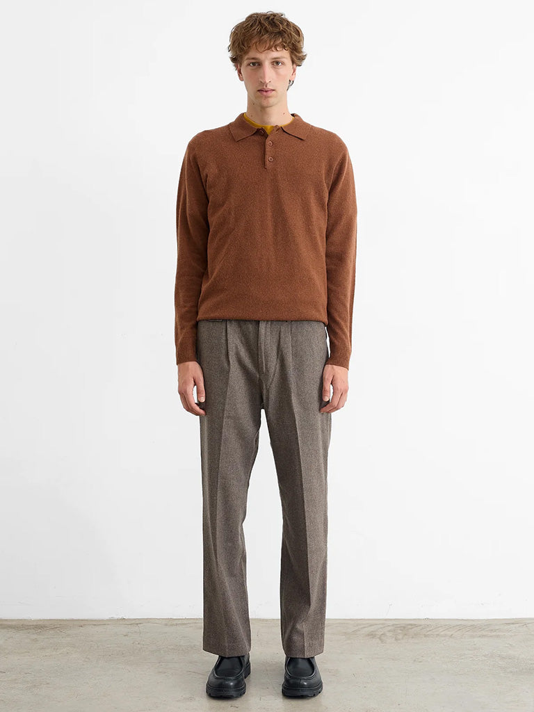 Wool Polo- Chocolate Edmmond Studios Sweaters