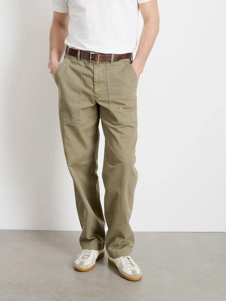 Feild Pant Herringbone- Vintage Olive Alex Mill Pants