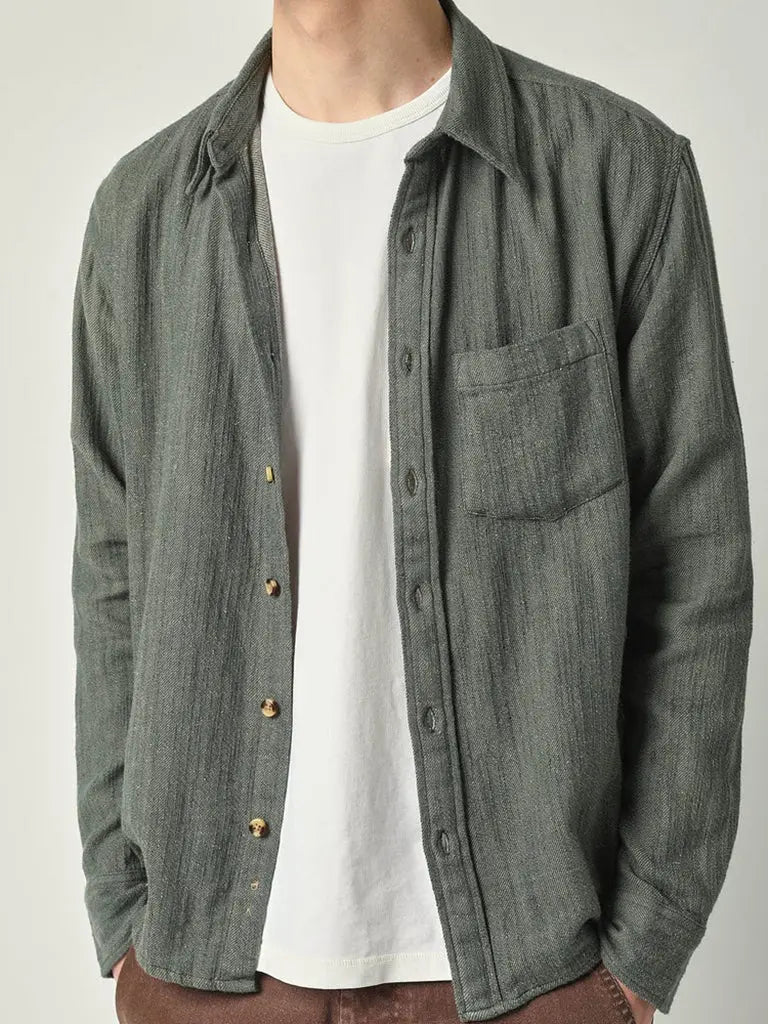 Slub Twill Shirt- Grey - Eames NW