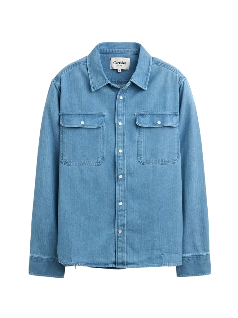 Herringbone Shirt- Indigo Corridor Shirts
