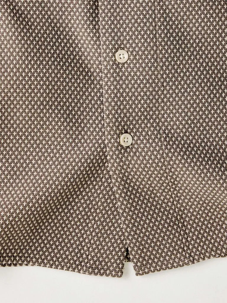 Conrad Shirt- Cocoa Dobby Taylor Stitch