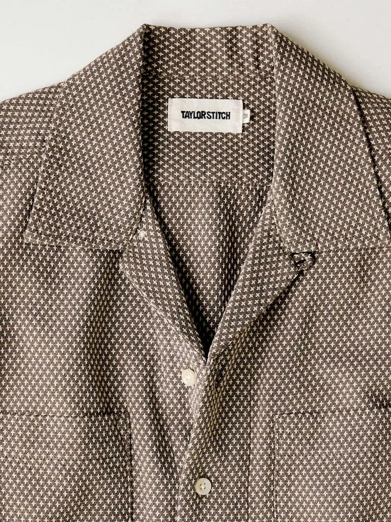 Conrad Shirt- Cocoa Dobby Taylor Stitch