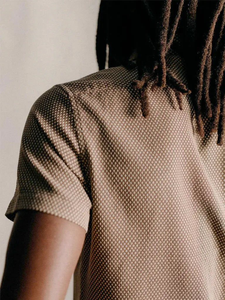 Conrad Shirt- Cocoa Dobby Taylor Stitch