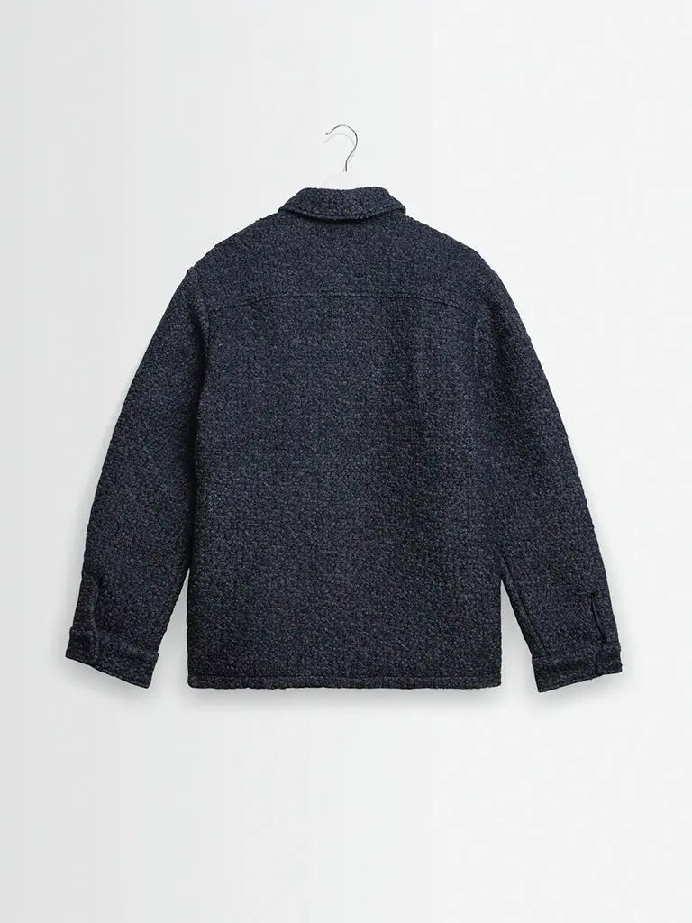 Mount Reversible Overshirt- Grey Bobble Wool Wax London Jackets