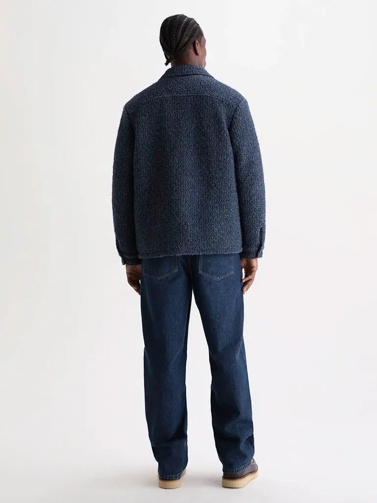 Mount Reversible Overshirt- Grey Bobble Wool Wax London Jackets