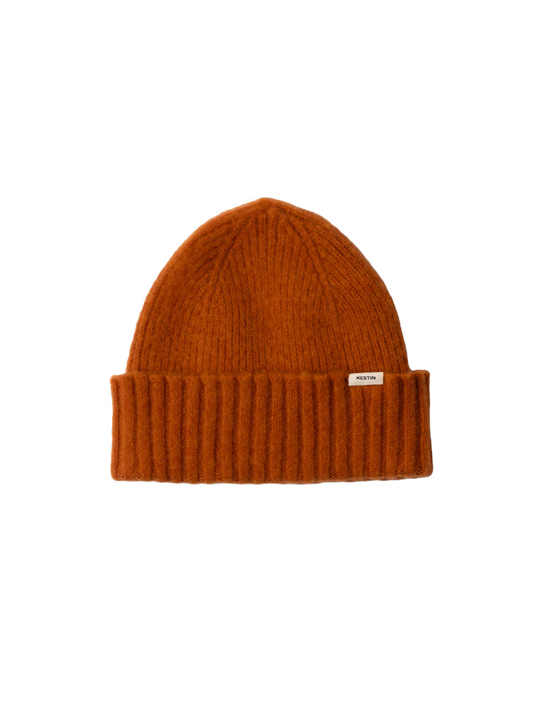 Brushed Lambswool Balloch Beanie- Rust Kestin Hats