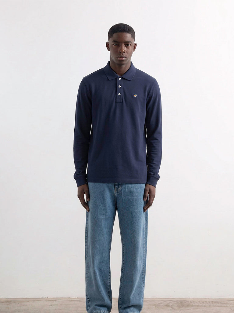 Duck Polo LS- Navy Edmmond Studios Shirts