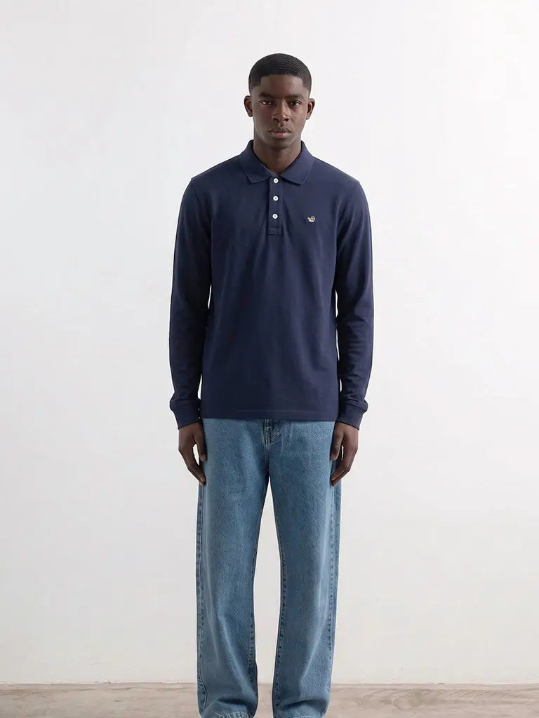 Duck Polo LS- Navy Edmmond Studios Shirts