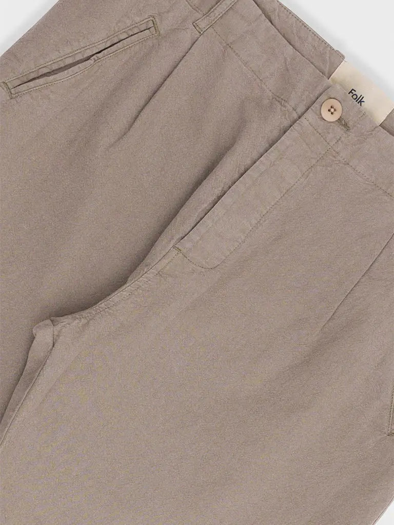 Assembly Pant- Sage Cotton Linen Folk