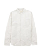 Relaxed Fit Shirt- Sage Microstripe Slub Folk