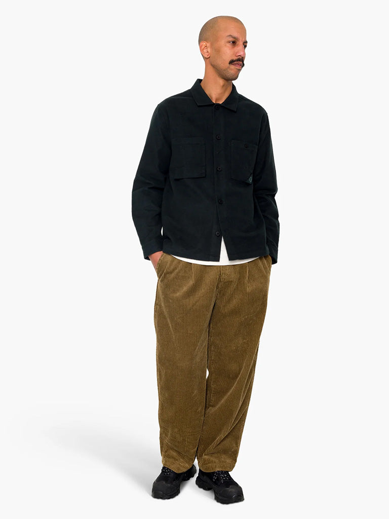 Anniversary Patch Overshirt- Dark Green Moleskin Folk Jackets