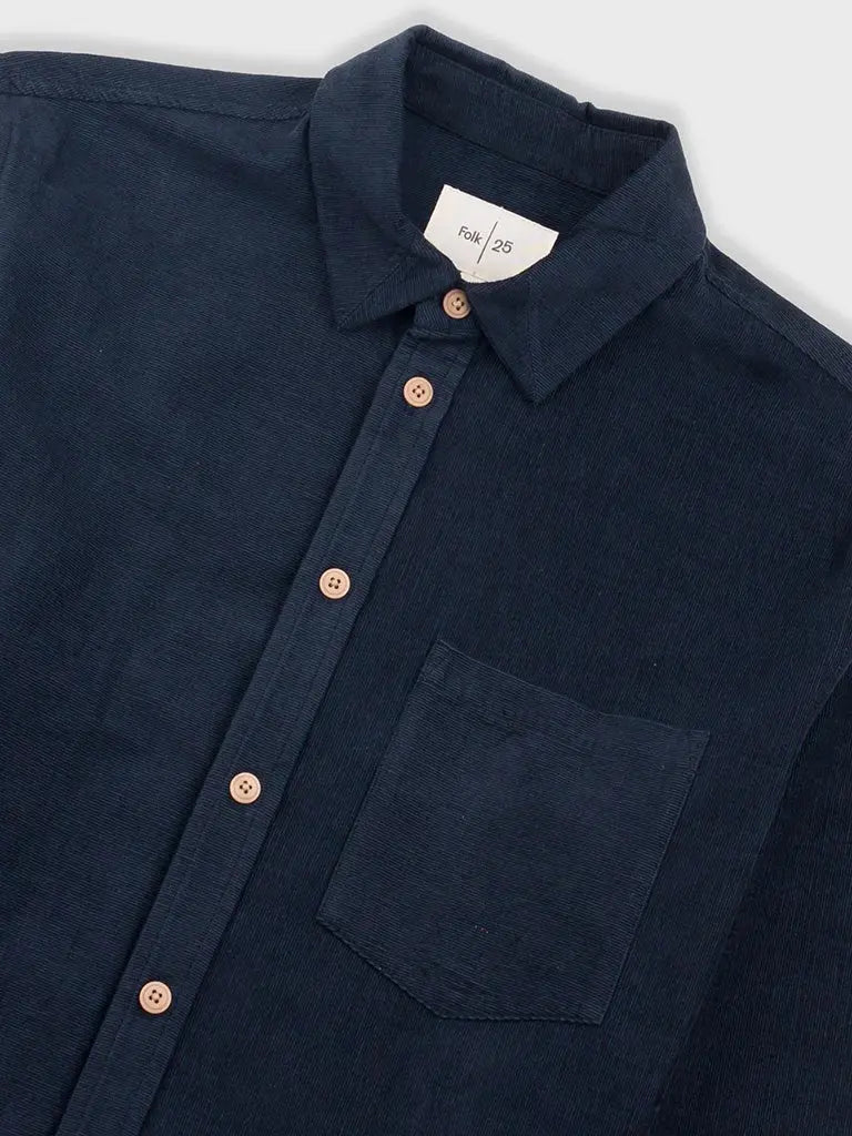 Direction Baby Cord Shirt- Dark Navy Folk Shirts
