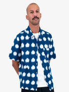 Gabe Shirt- Indigo Ikat Folk