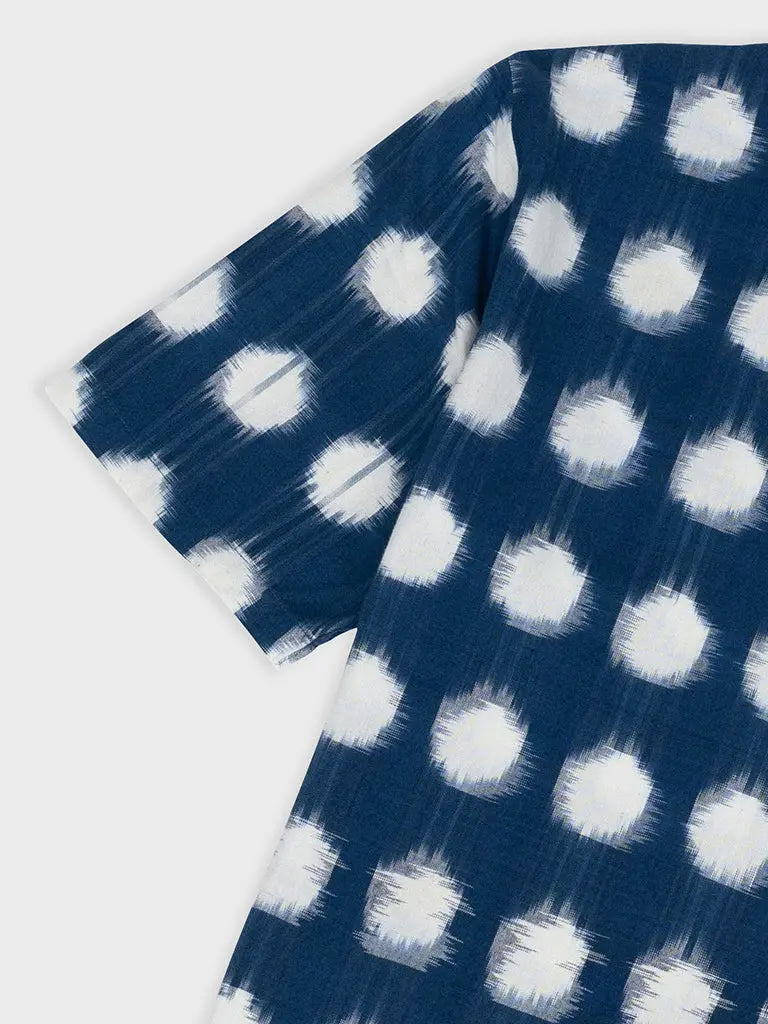 Gabe Shirt- Indigo Ikat Folk