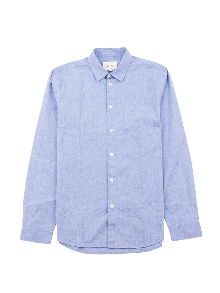 Relaxed Fit Shirt- Blue Texture Folk Shirts