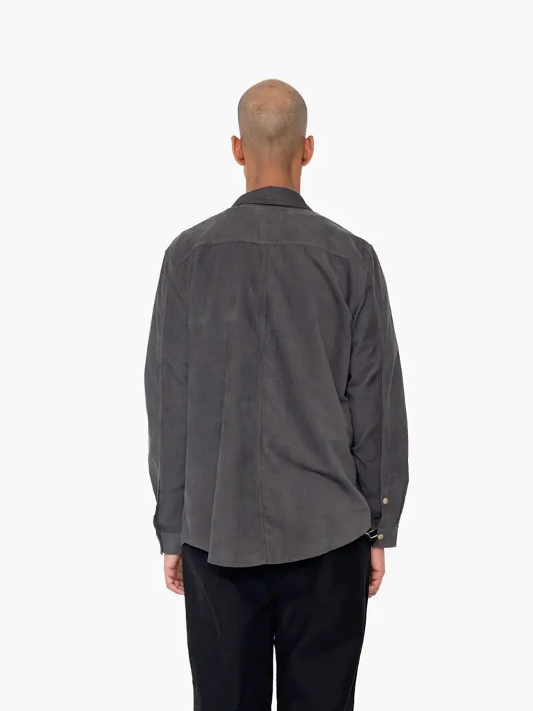 Direction Babycord Shirt- Charcoal Folk Shirts