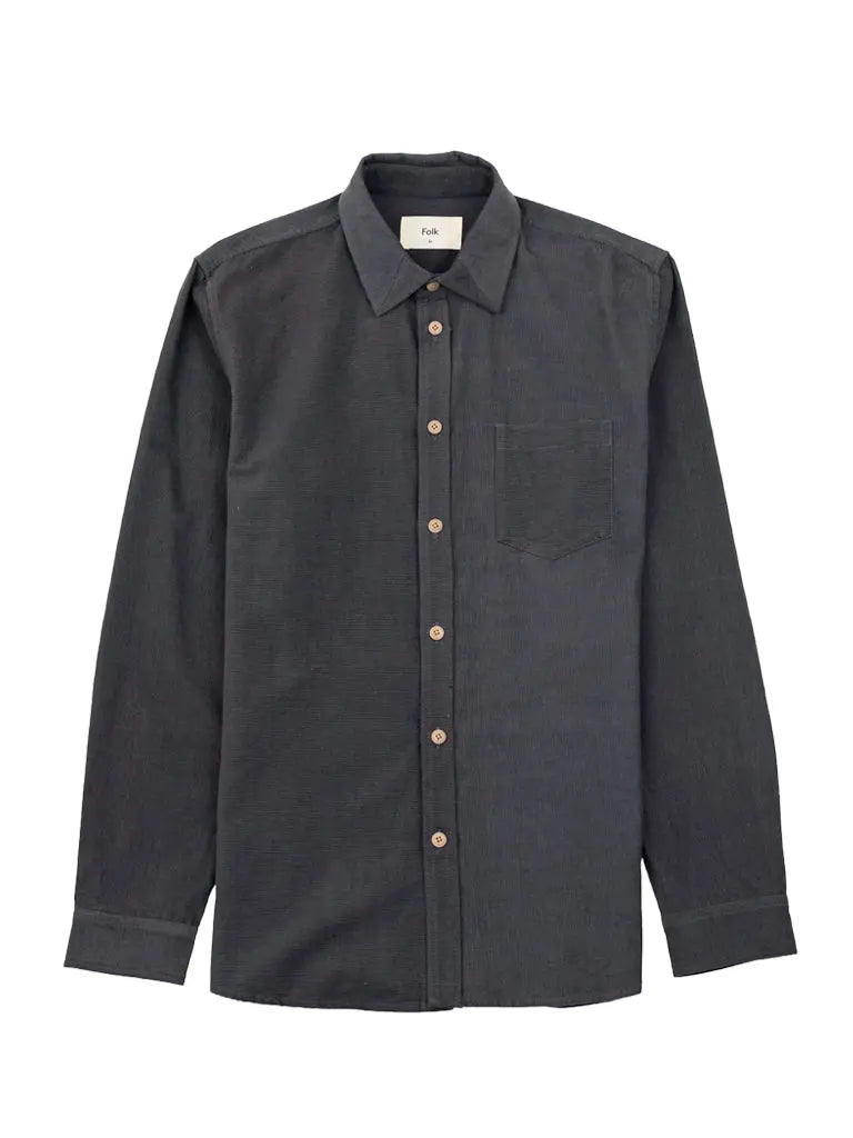 Direction Babycord Shirt- Charcoal Folk Shirts