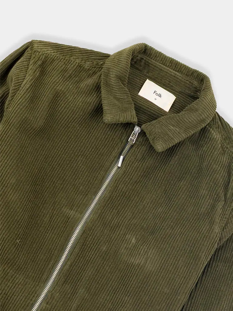 Signal Blouson- Olive Chunky Cord Folk Jackets