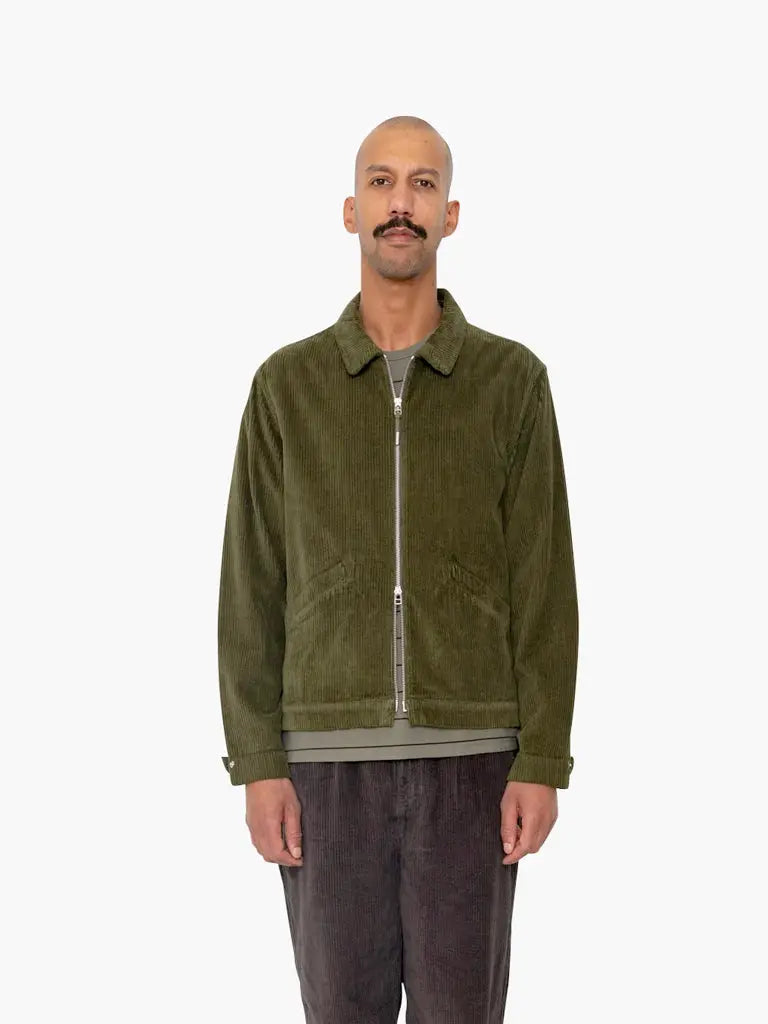 Signal Blouson- Olive Chunky Cord Folk Jackets