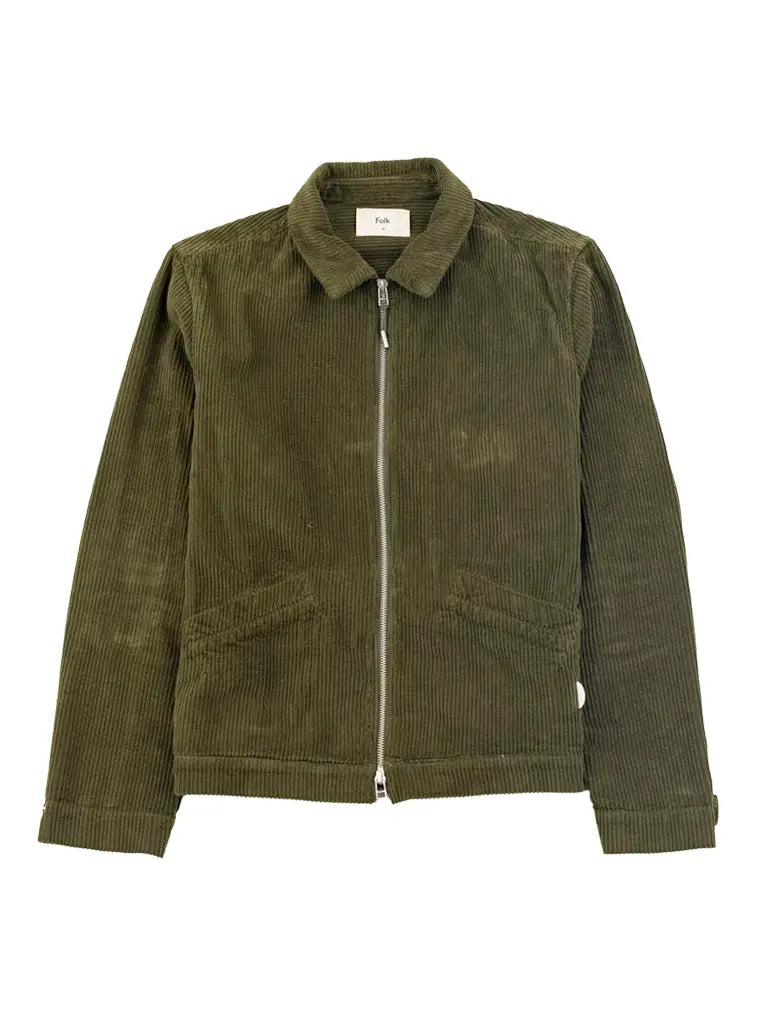Signal Blouson- Olive Chunky Cord Folk Jackets