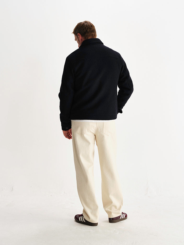 Eldon Wool Jacket- Midnight Navy Boiled Wax London Jackets