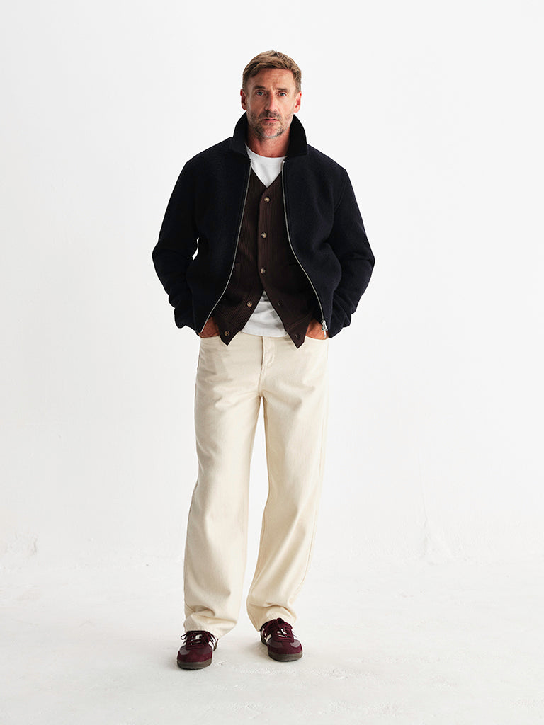 Eldon Wool Jacket- Midnight Navy Boiled Wax London Jackets