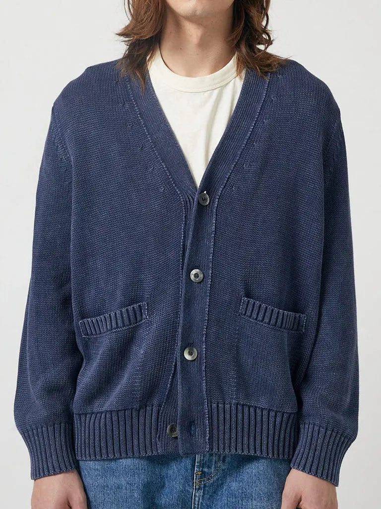 Acid Wash Cardigan- Midnight Corridor Sweaters