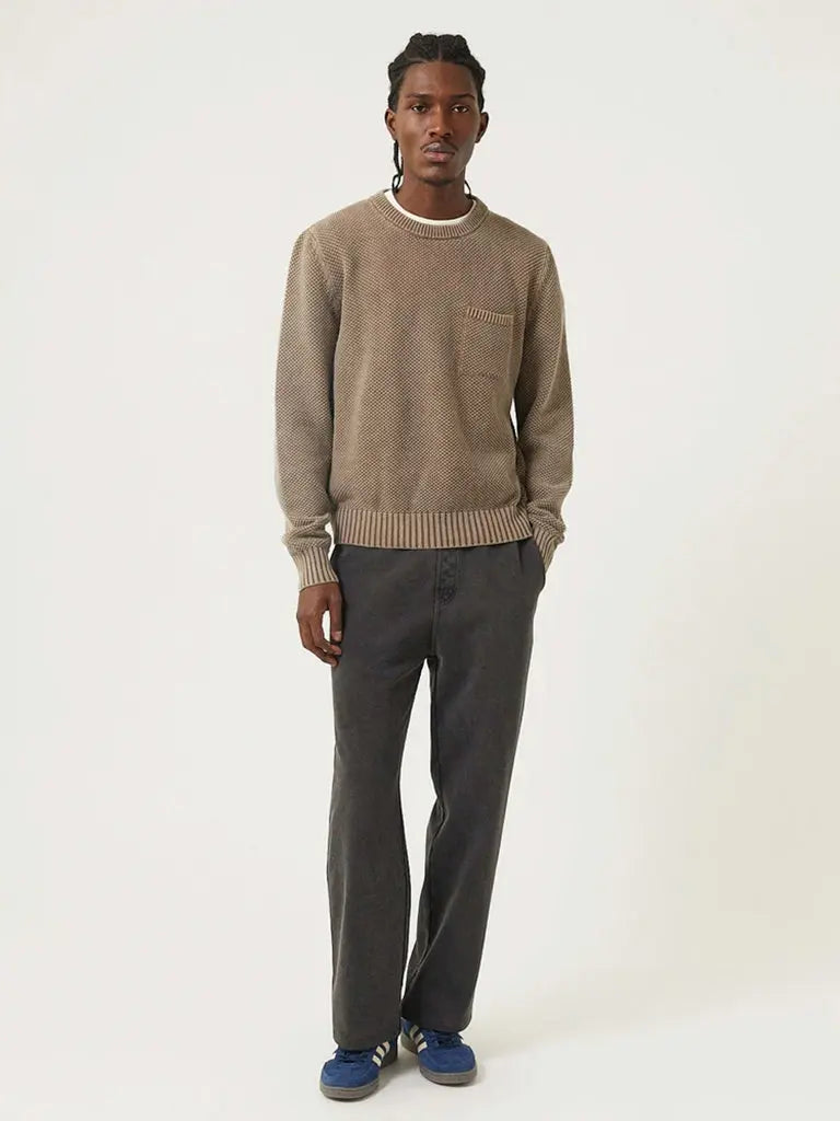 Pocket Crewneck- Brown Corridor Sweaters