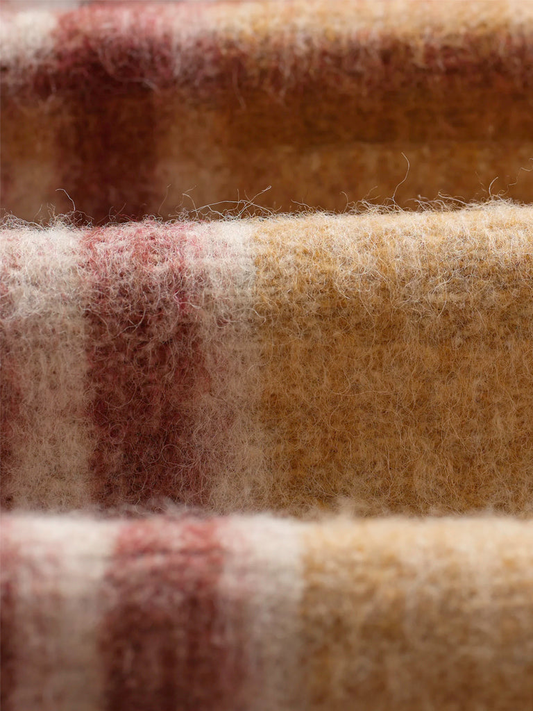 Nolan Overshirt- Natural And Multicolour Check Wax London Jackets