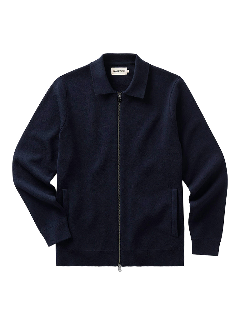 Portola Sweater Jacket- Midnight Merino Taylor Stitch Sweaters
