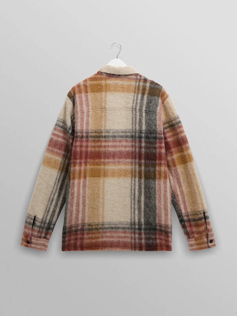 Nolan Overshirt- Natural And Multicolour Check Wax London Jackets