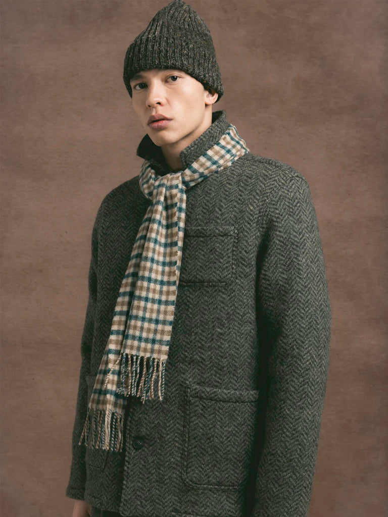 Ormiston Jacket- Moss Wool Herringbone Kestin Jackets