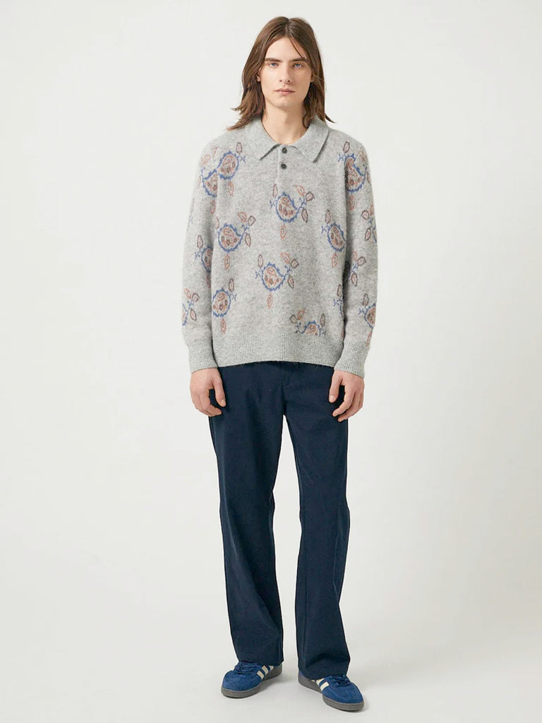 Maya Longsleeve Polo- Grey Corridor Sweaters