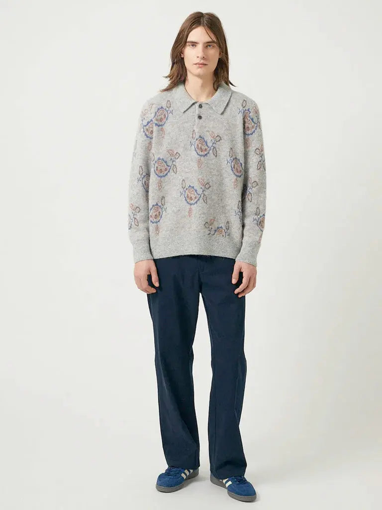 Maya Longsleeve Polo- Grey Corridor Sweaters