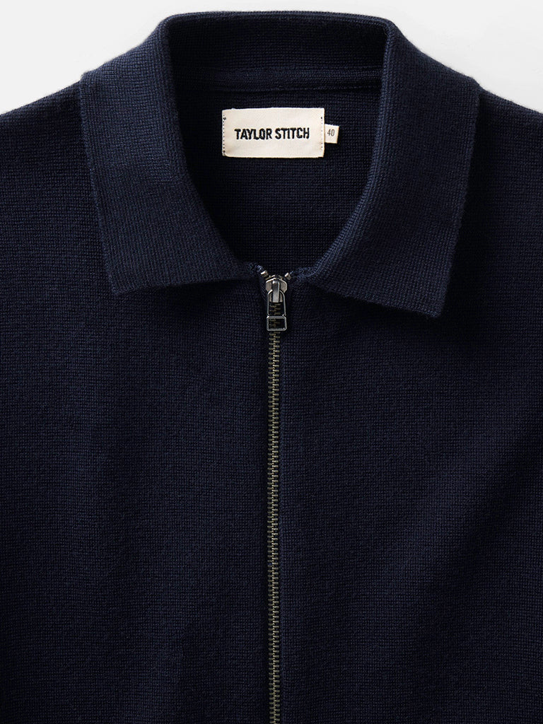 Portola Sweater Jacket- Midnight Merino Taylor Stitch Sweaters