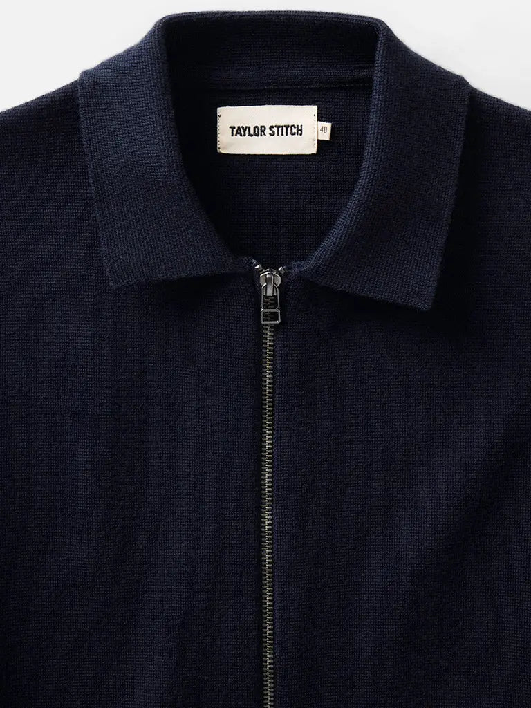 Portola Sweater Jacket- Midnight Merino Taylor Stitch Sweaters