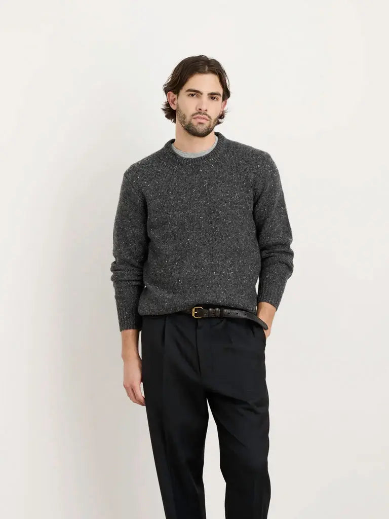 Donegal Crewneck- Charcoal Alex Mill Sweaters