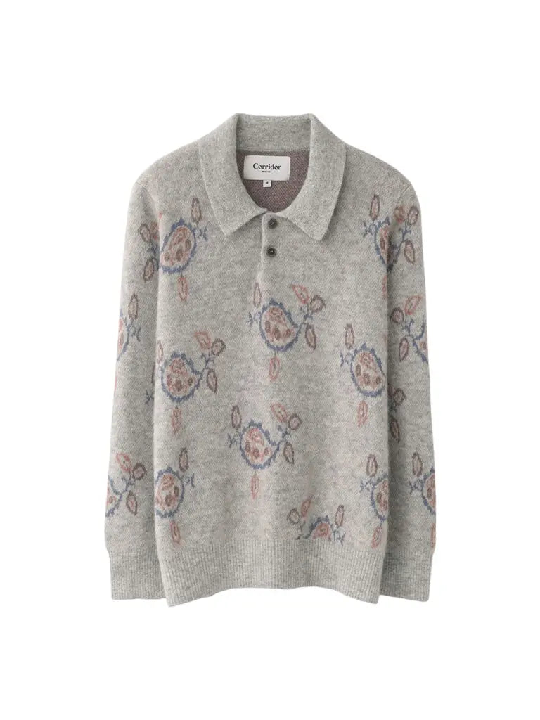 Maya Longsleeve Polo- Grey Corridor Sweaters