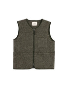 Bute Vest- Moss Wool Herringbone Kestin Jackets