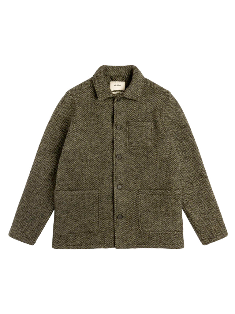 Ormiston Jacket- Moss Wool Herringbone Kestin Jackets