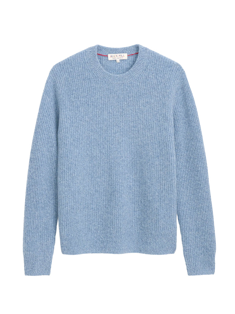 Jordan Sweater- Marled Stonewash Cashmere Alex Mill Sweaters