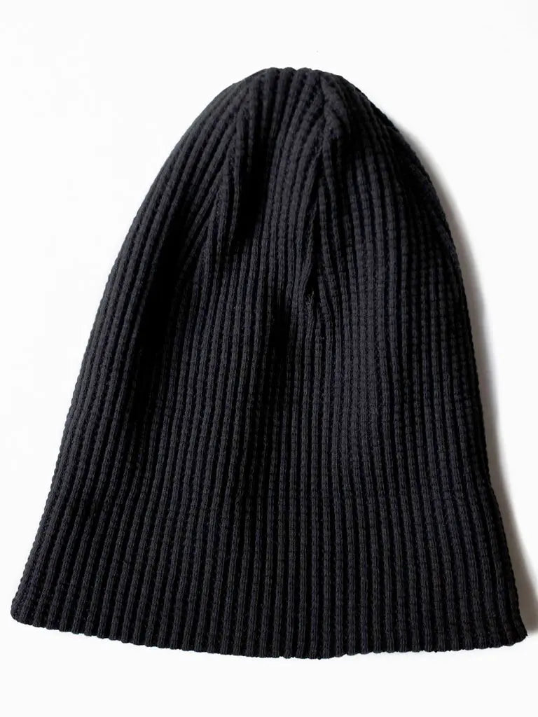 Waffle Knit Cap- Black Jackman Hats